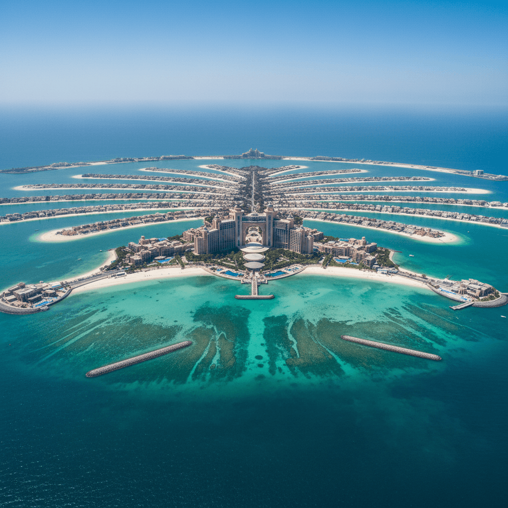 Palm Jumeirah skyline and properties